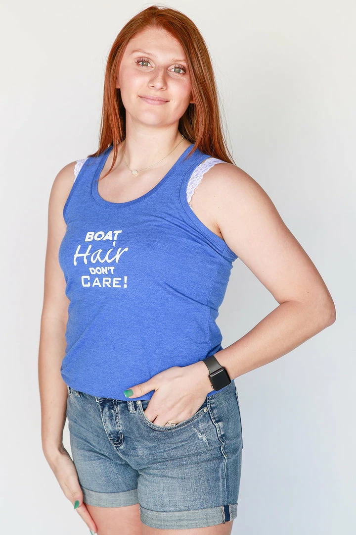 The Market Place LAKE LIFE District BOAT HAIR Tri‑Blend Racerback Tank 1 The Market Place LAKE LIFE District BOAT HAIR Tri‑Blend Racerback Tank