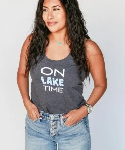 The Market Place LAKE LIFE District ON LAKE TIME Tri‑Blend Racerback Tank