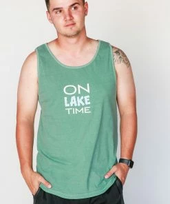 The Market Place Comfort Colors ON LAKE TIME Tank RESORT APPAREL