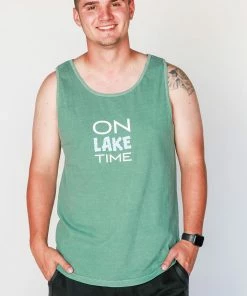The Market Place Comfort Colors ON LAKE TIME Tank RESORT APPAREL
