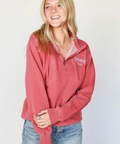 The Market Place LAKE LIFE Comfort Colors HORSESHOE BAY 3/4 Zip Sweatshirt