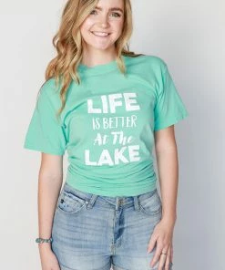 The Market Place LAKE LIFE Comfort Colors LIFE IS BETTER SHORT SLEEVE