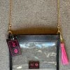 Makeup Junkie In The Clear Black Viper Crossbody
