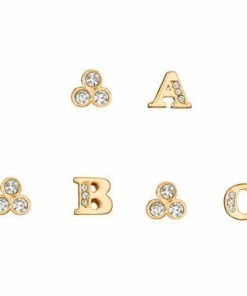 Chloe + Isabel Alphabet + Trio Stone Mismatched Earrings (A-W Available)