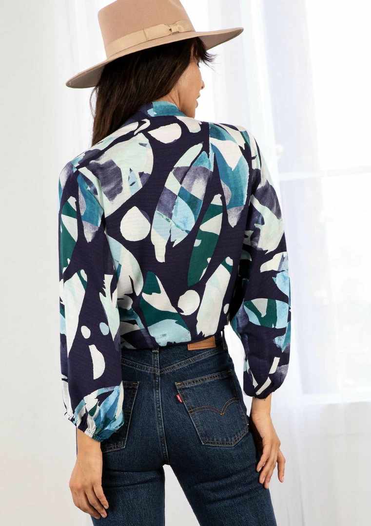 LOVESTITCH RESORT APPAREL Riptide Watercolor Kimono Top 8 LOVESTITCH RESORT APPAREL Riptide Watercolor Kimono Top