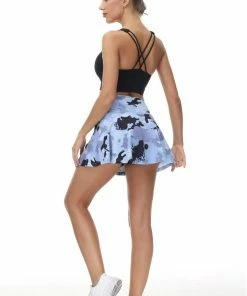 Millie Rose Designs Black & Grey Camo Athleisure Skort