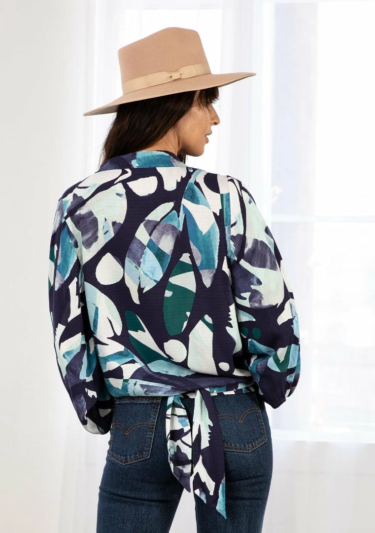 LOVESTITCH RESORT APPAREL Riptide Watercolor Kimono Top 3 LOVESTITCH RESORT APPAREL Riptide Watercolor Kimono Top