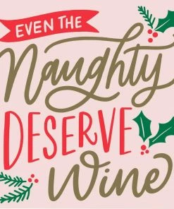 Soiree-sisters 3 Ply Cocktail Napkins 20 Count | Naughty Deserve Wine