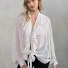LOVESTITCH Celeste Chiffon Tie Front Top RESORT APPAREL