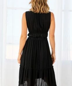 LOVESTITCH Bohemian Sleeveless Tank Hi Low Knee Length Dress