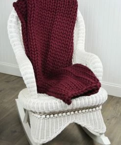 Donna Sharp Chunky Knit Throw Blanket - Merlot HOLIDAY APPAREL