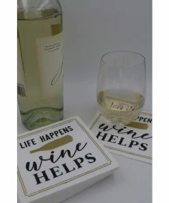 Soiree-sisters Cocktail Napkins; Life Happens Wine Helps-20ct