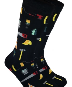 The Market Place Men's Crazy Socks Construction