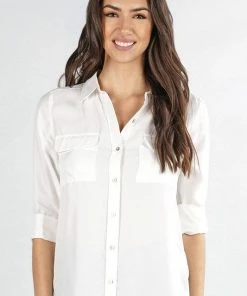 LOVESTITCH Tops Classic Tencel Button Down Top