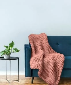 Donna Sharp Chunky Knit Throw Blanket - Mauve HOLIDAY APPAREL