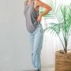 LOVESTITCH Basic Linen Slub Racerback Tank Top