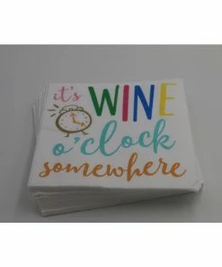Soiree-sisters Cocktail Napkins; Wine O'Clock-20ct