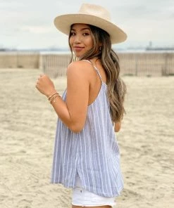 LOVESTITCH Chambray V-Neck Cami