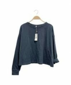 Fabina Cotton Slub Long Sleeve Oversized T-Shirt