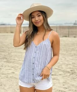 LOVESTITCH Chambray V-Neck Cami