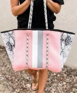 Threaded Pear LAKE LIFE Neoprene Tote & Zipper Pouch-Heather