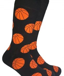The Market Place Men's Crazy Socks Basketball