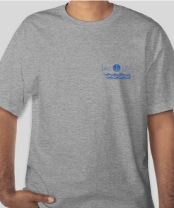 The Market Place LAKE LIFE Hanes Beefy T‑shirt - Up & Down The Lake (Grey)