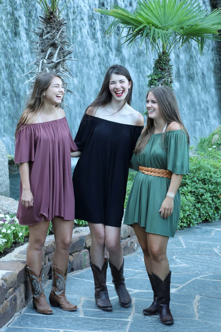 Culture Phit Loryn Off The Shoulder Dress - Sage Skirts & Dresses 3 Culture Phit Loryn Off The Shoulder Dress - Sage Skirts & Dresses