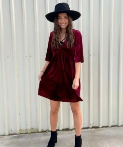 LOVESTITCH Scarlett Velvet Mini Dress