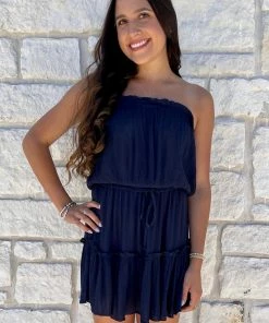 Elan HAZEL STRAPLESS MINI DRESS