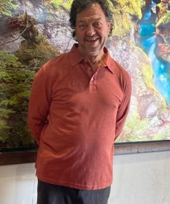 Mod O Doc Salt Point Long Sleeve Slub Jersey Polo