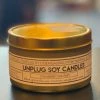 Unplug Soy Candles Gold Tin Candle - Cranberry Chutney Home & Beauty