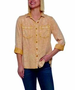 Billy T Split Back Shirt Golden