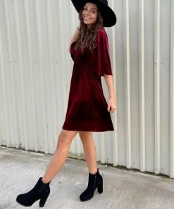 LOVESTITCH Scarlett Velvet Mini Dress