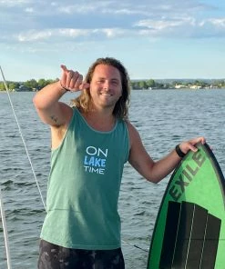 The Market Place Comfort Colors ON LAKE TIME Tank RESORT APPAREL