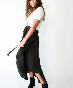 Benares Silky Long Wrap Skirt HOLIDAY APPAREL