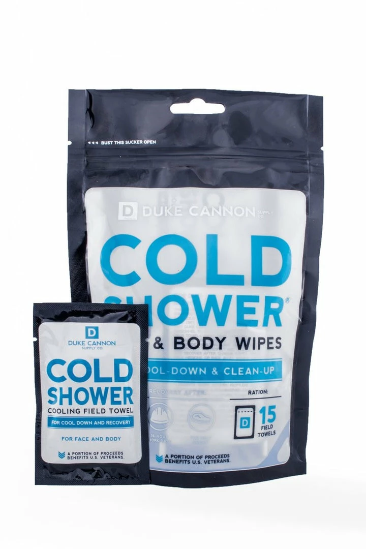 Duke Cannon COLD SHOWER COOLING FIELD TOWELS MULTIPACK POUCH Toiletries 1 Duke Cannon COLD SHOWER COOLING FIELD TOWELS MULTIPACK POUCH Toiletries