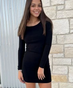 M. Rena RESORT APPAREL Long Sleeve Scoop Neck Tank Dress