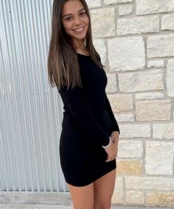 M. Rena RESORT APPAREL Long Sleeve Scoop Neck Tank Dress