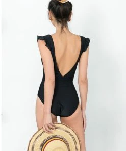 Maria West Swimwear RESORT APPAREL Low V Neck Ruffle One Piece