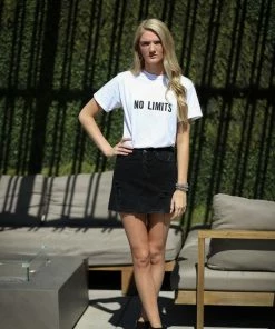 Free People Denim A-Line Skirt