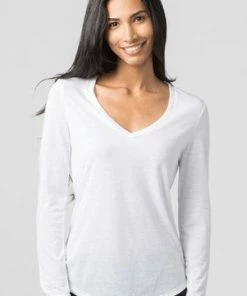 Boxercraft LADIES SNOW HEATHER V-TEE