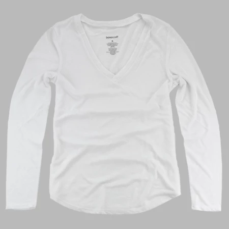 Boxercraft LADIES SNOW HEATHER V-TEE 3 Boxercraft LADIES SNOW HEATHER V-TEE